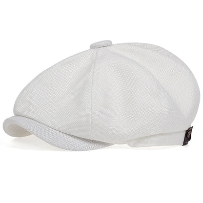 New Men Casual Newsboy Hat Spring Summer Thin Retro Beret Hat Wild Casual Hats