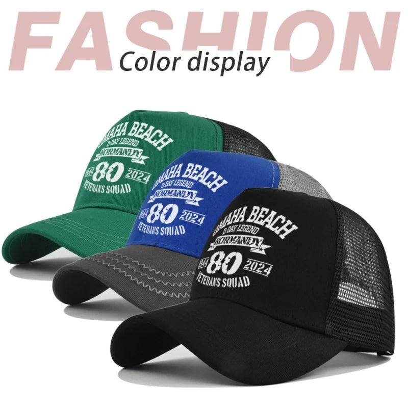 Spring Summer Printed Mesh Breathable Baseball Cap
