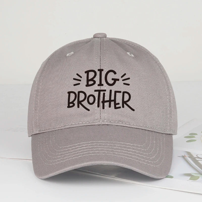 Coolwind Big Brother Letter Print Soft-Peak Baseball Cap