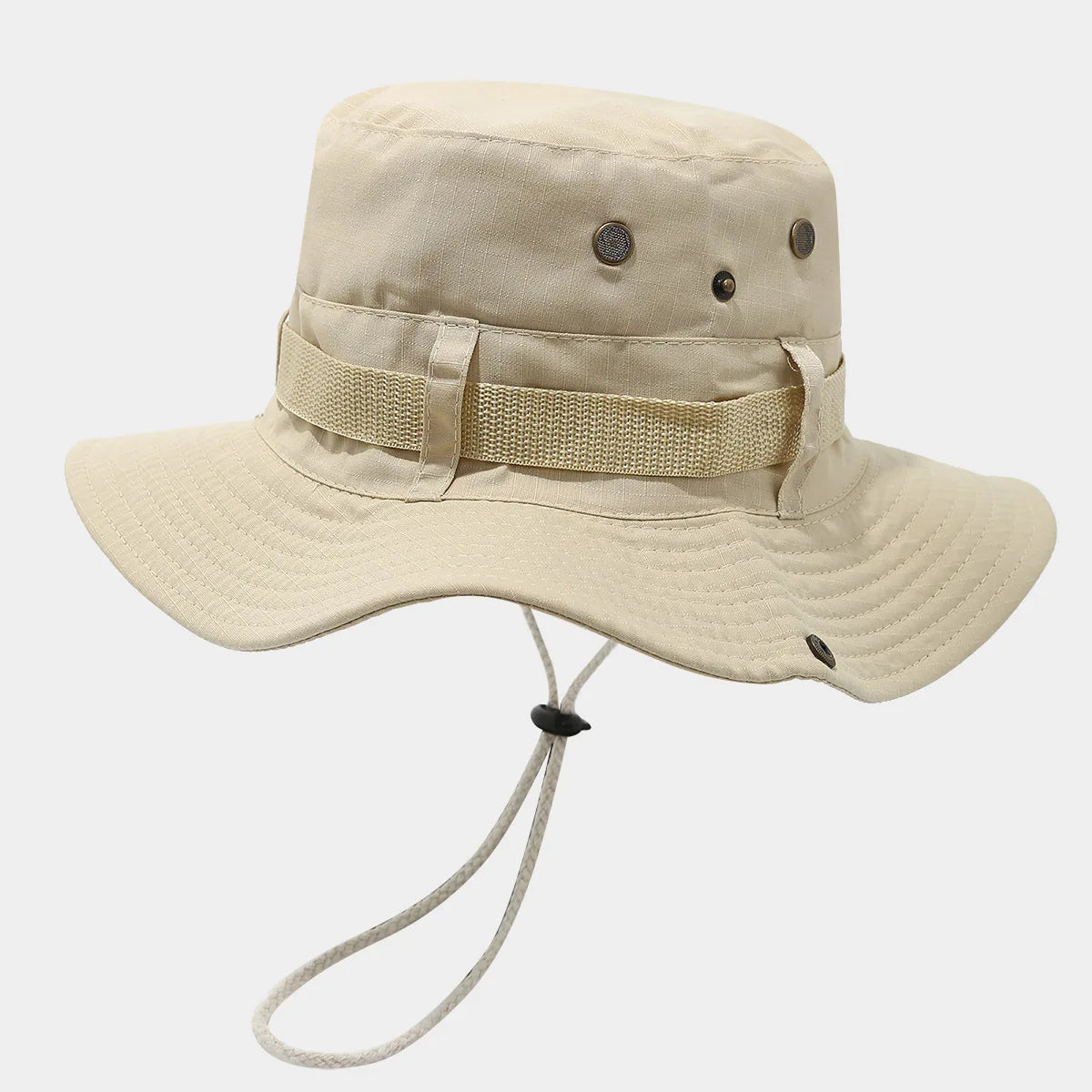 Drawstring Wide Brim Fisherman Hat Men's and Women's Summer