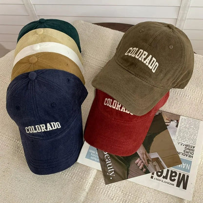 Washed and Fuzzed Alphabet Baseball Cap for Women