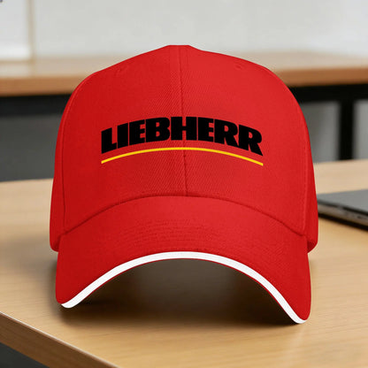 Casual Baseball Cap White Yellow Liebherr Letters
