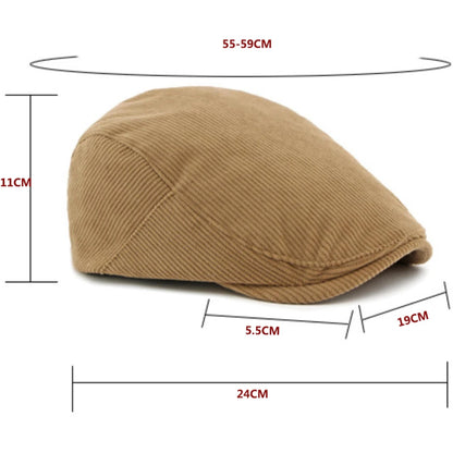 Artist Painter Beret Hats Male Female Flat Cap Adjustable Corduroy Beret Caps