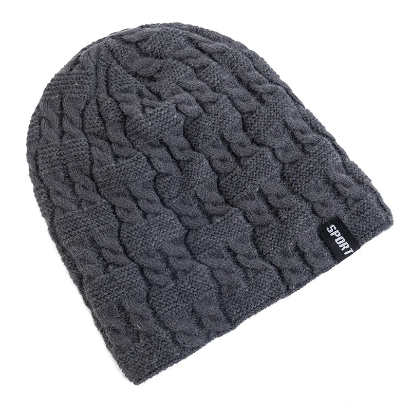 New Women Winter Hats Female Sports Label Casual Beanie Hat