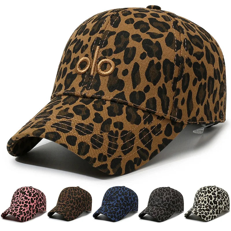 European American Leopard Print Sunscreen Hat