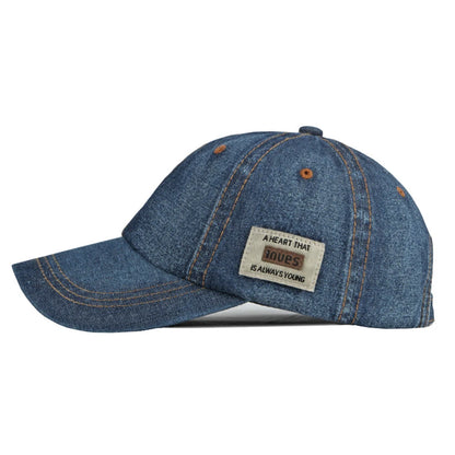 Blue Denim Hat For Men Summer Baseball Caps