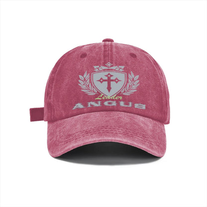 Vintage Washed Baseball Cap Unisex Distressed Snapback Hat Grey Cross Shield Embroidered Adjustable Dad Hat Streetwear