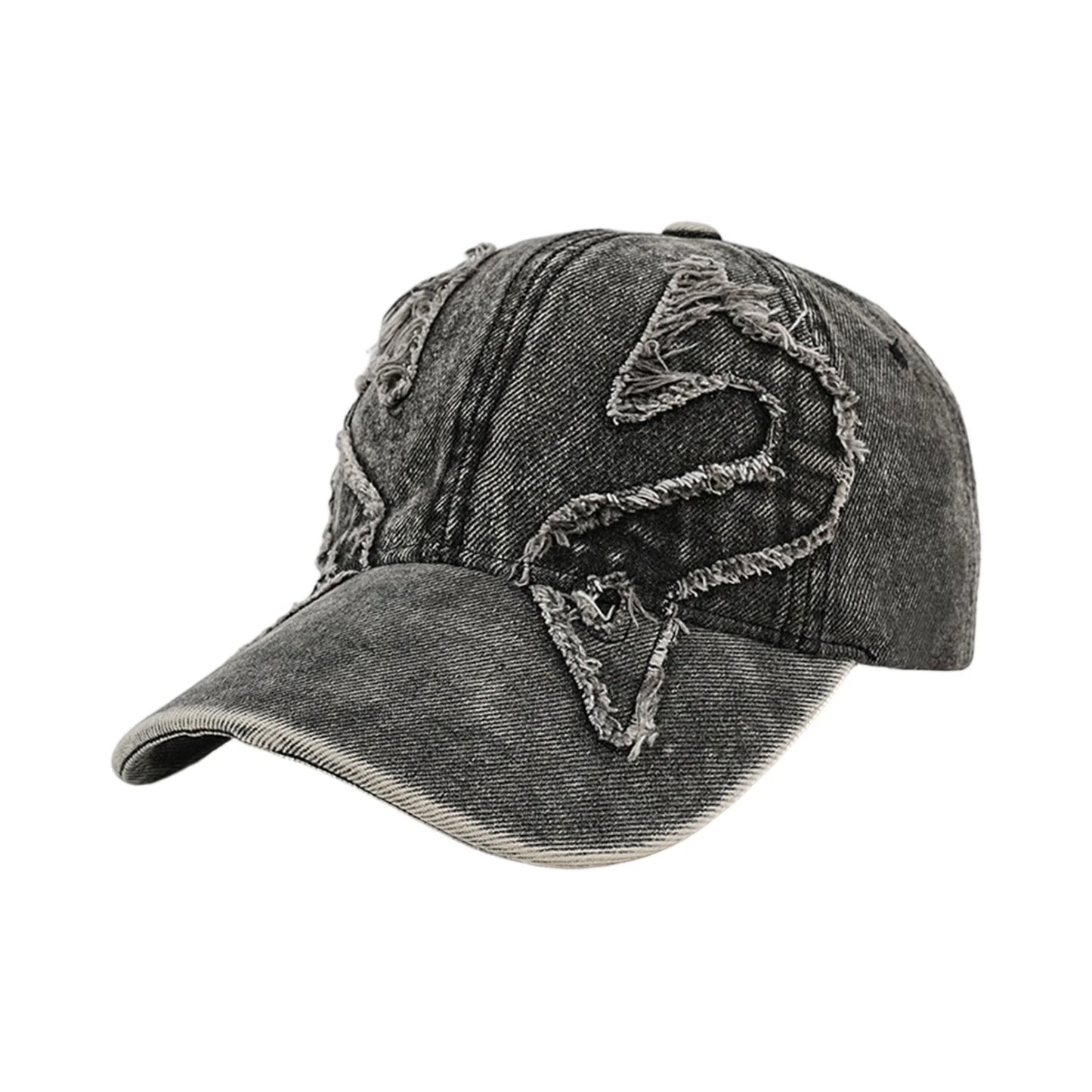 Retro Distressed Patchwork Baseball Cap Outdoor Washed Vintage