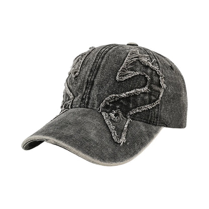 Retro Distressed Patchwork Baseball Cap Outdoor Washed Vintage
