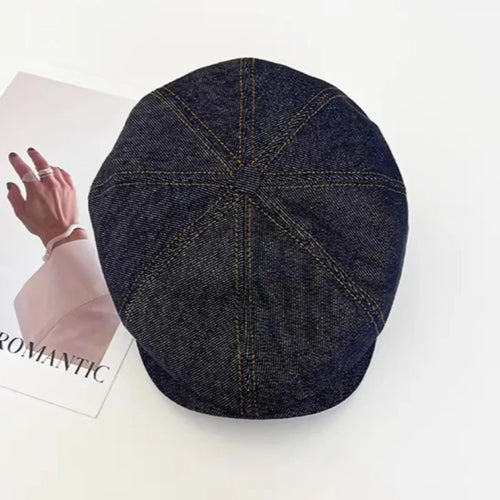 Japanese Tooling Style Retro Denim Berets
