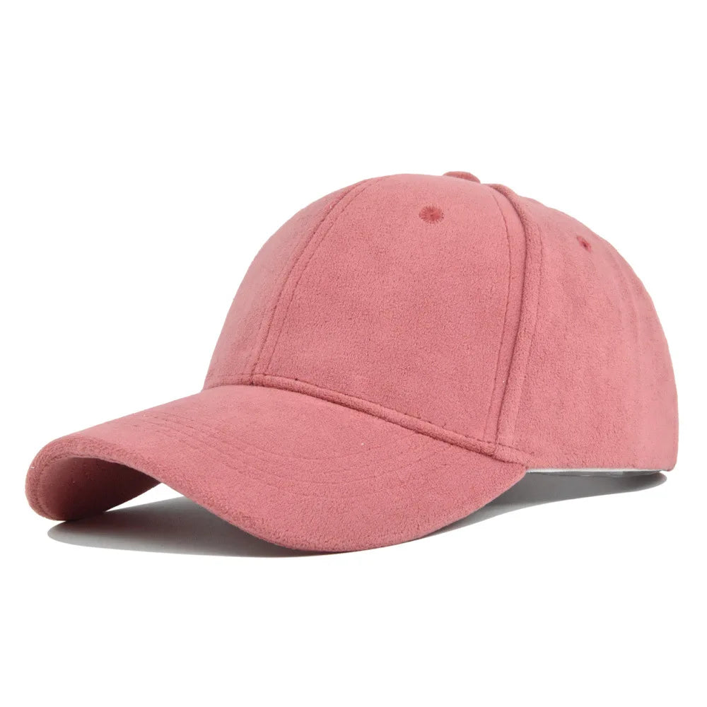 Fashion False Suede Baseball Caps For Men Women Autumn Winter