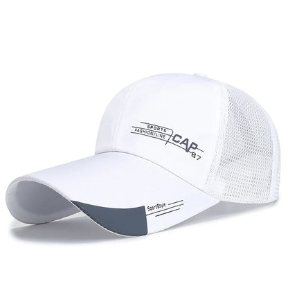Mesh Sports Cap Men For Fish Breathable Baseball Cap Outdoor Visor Cap Long