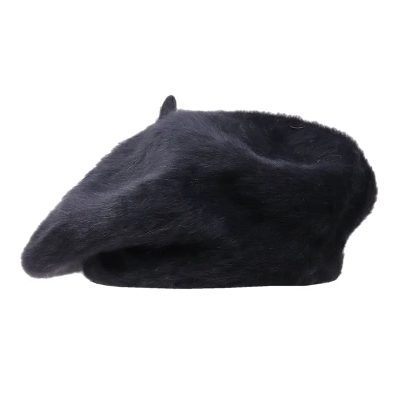 Retro Leopard Print Beret Hat Women's Autumn Winter
