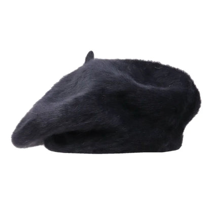 Retro Leopard Print Beret Hat Women's Autumn Winter