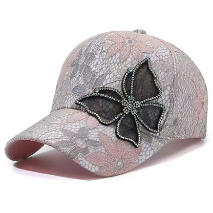 Unisex Lace Hot Diamond Butterfly Baseball Caps