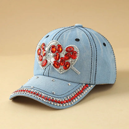 Shiny Rhinestone Cowboy Baseball Cap