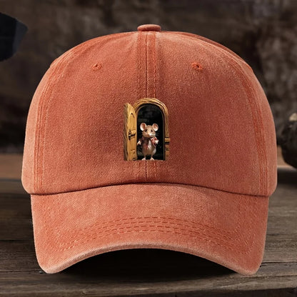 Cute Mouse Printed Baseball Hat