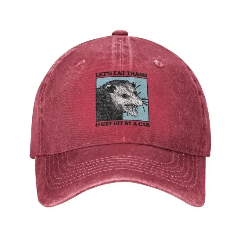 Let's Eat Trash Get Hit By A Car Baseball Cap Hip Hop Women Men's