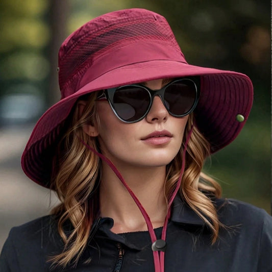 Women's Bucket Hat, Foldable Wide Brim Sun Hat