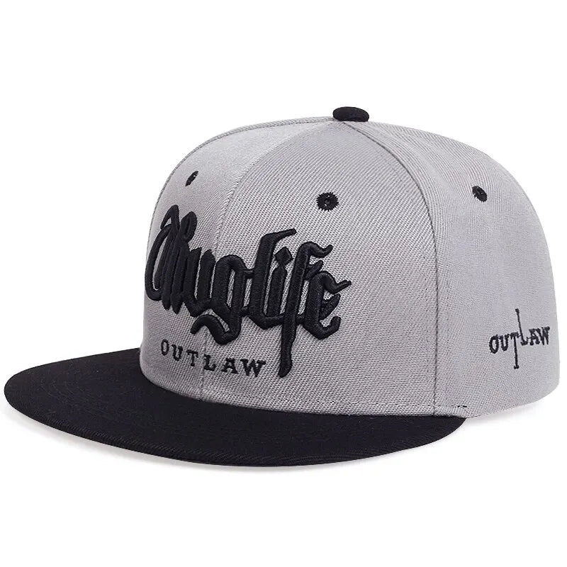 Fashion Fastball Cap Thug Life Embroidery Hip Hop Baseball Cap