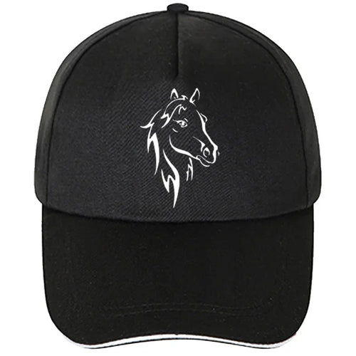 Fashion New Men Women Printing Horse Funny Baseball Cap Hip Hop Cotton