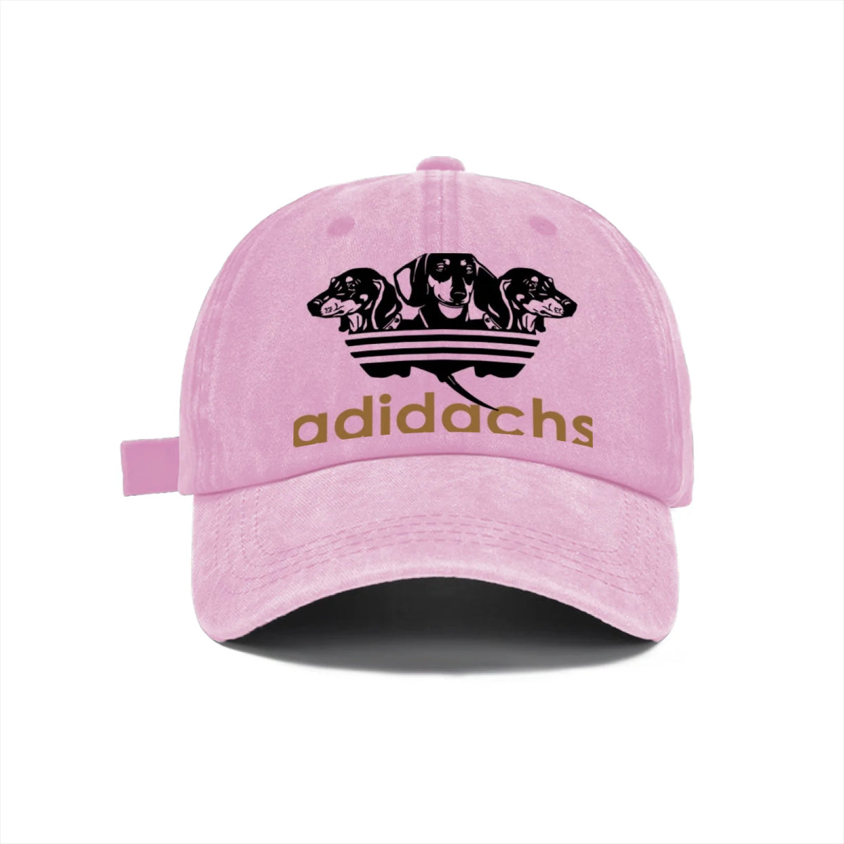 Vintage Washed Baseball Cap Unisex Distressed Snapback Hat Grey Dachshund Dog Graphic Embroidery Adjustable Dad Hat Streetwear