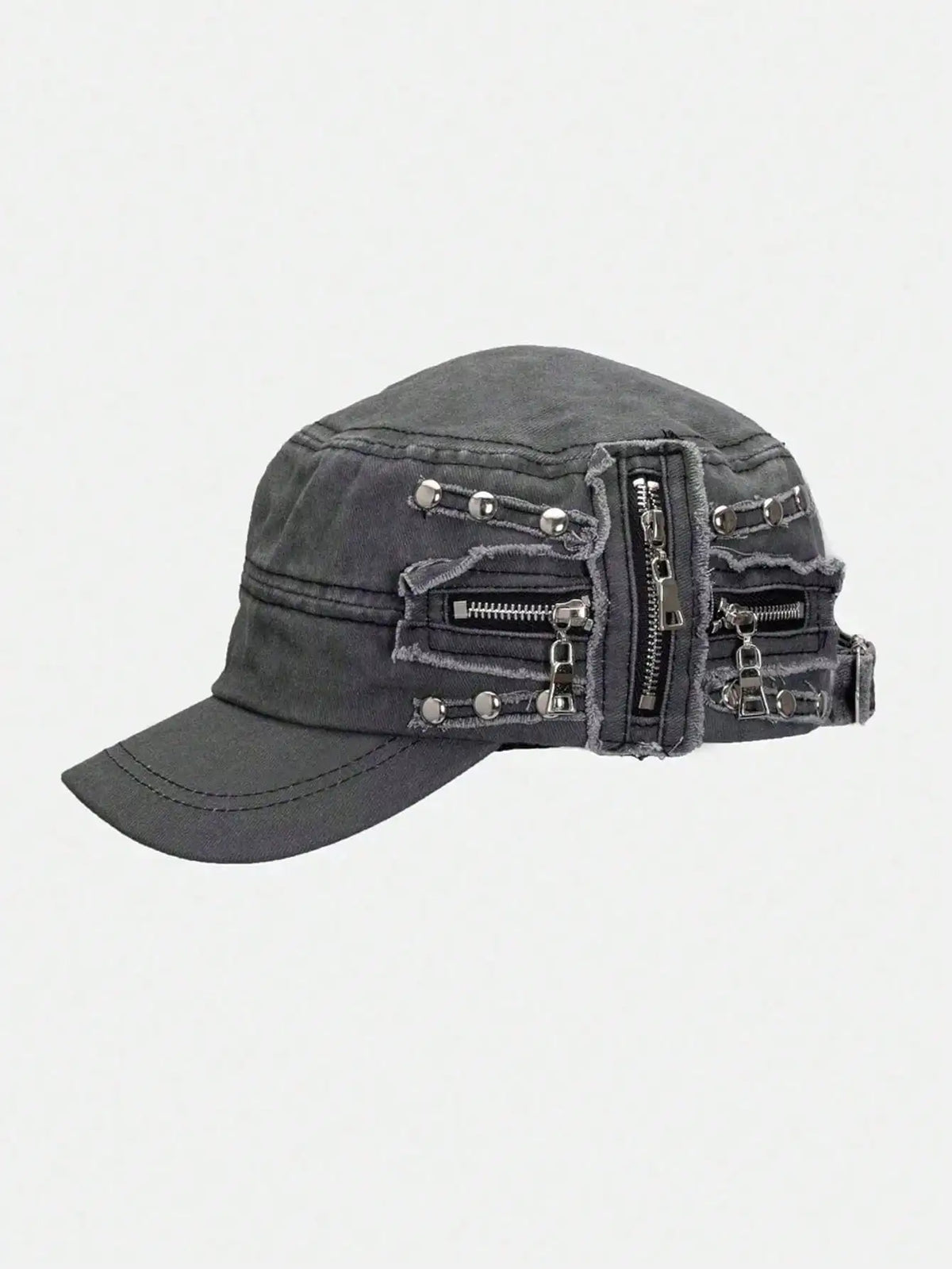 Vintage Rivet Washed Flat Top Street American Baseball Cap