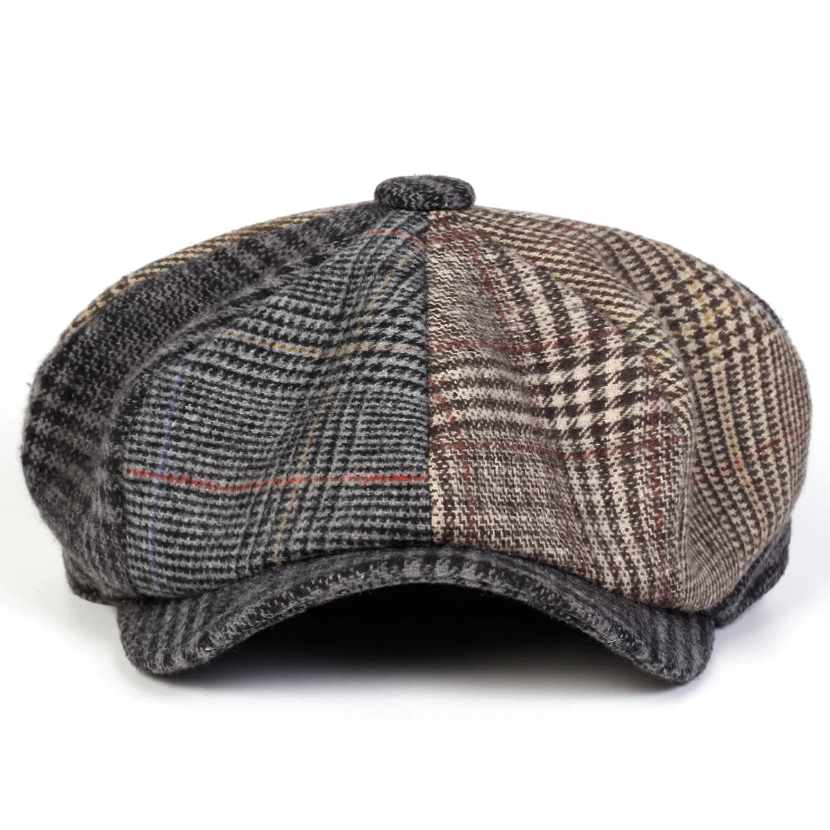Unisex Retro Grid Stitching Newsboy Caps Men British Painters Hats