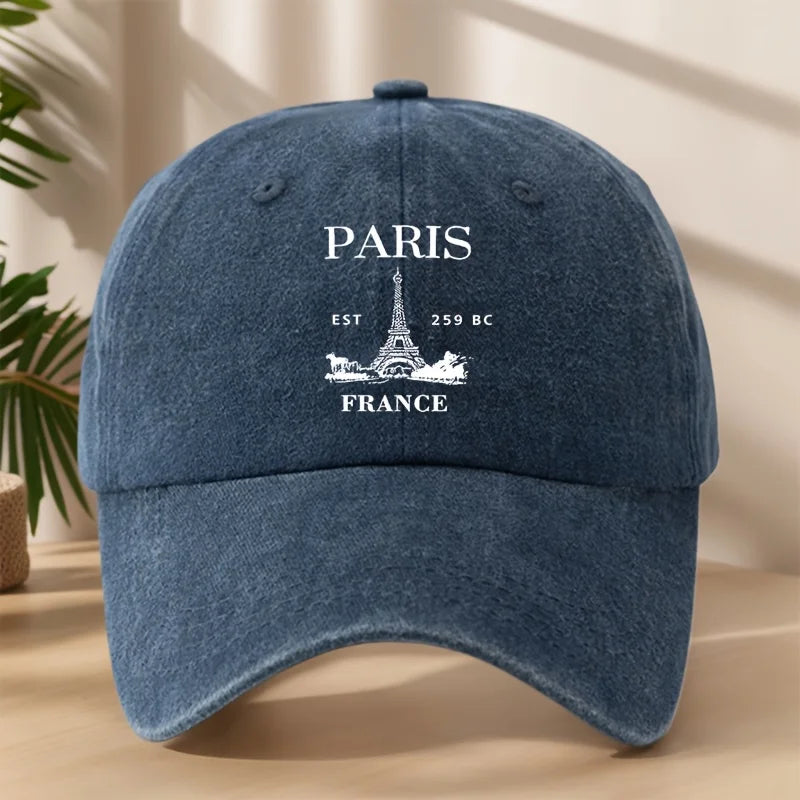 Eiffel Tower Print Baseball Cap