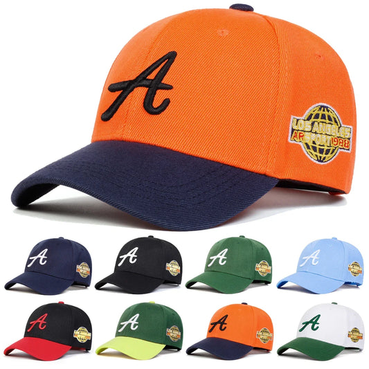 Unisex A Letter Side Earth Embroidery Baseball Caps Spring And Autumn