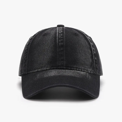Washed Soft-Top Plain Baseball Cap For Men