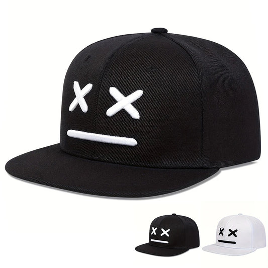 Unisex XX Smiling Face Embroidery Hip-hop Hats Spring Autumn