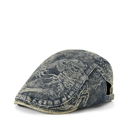 2026 Women's Distressed Denim Newsboy Cap