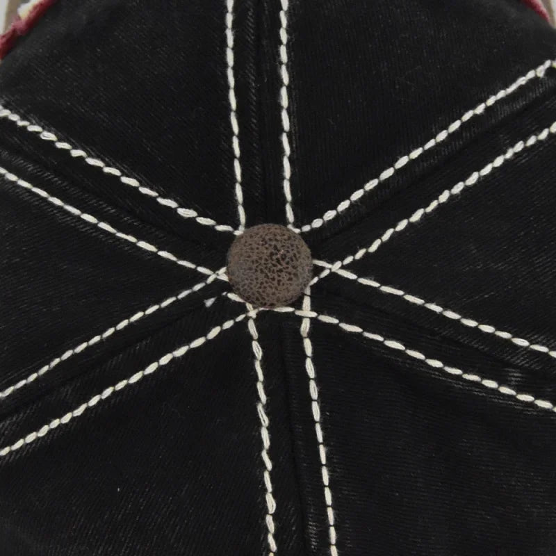 New 3D Embroidered Washed Cotton Retro Baseball Cap