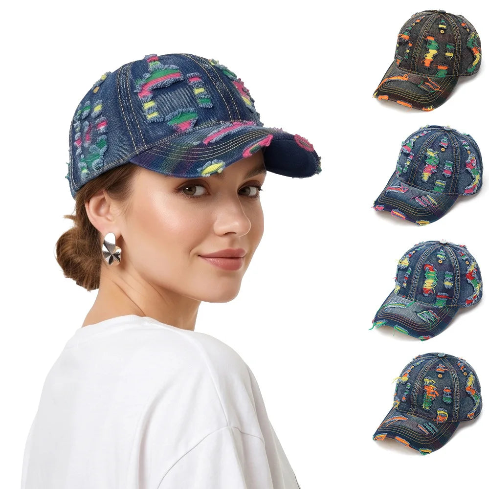 Cowboy Frayed Colored Cotton Thread Beggar Hat