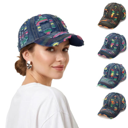 Cowboy Frayed Colored Cotton Thread Beggar Hat