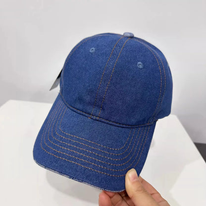 Cross-Border Classic Washed Denim Baseball Cap