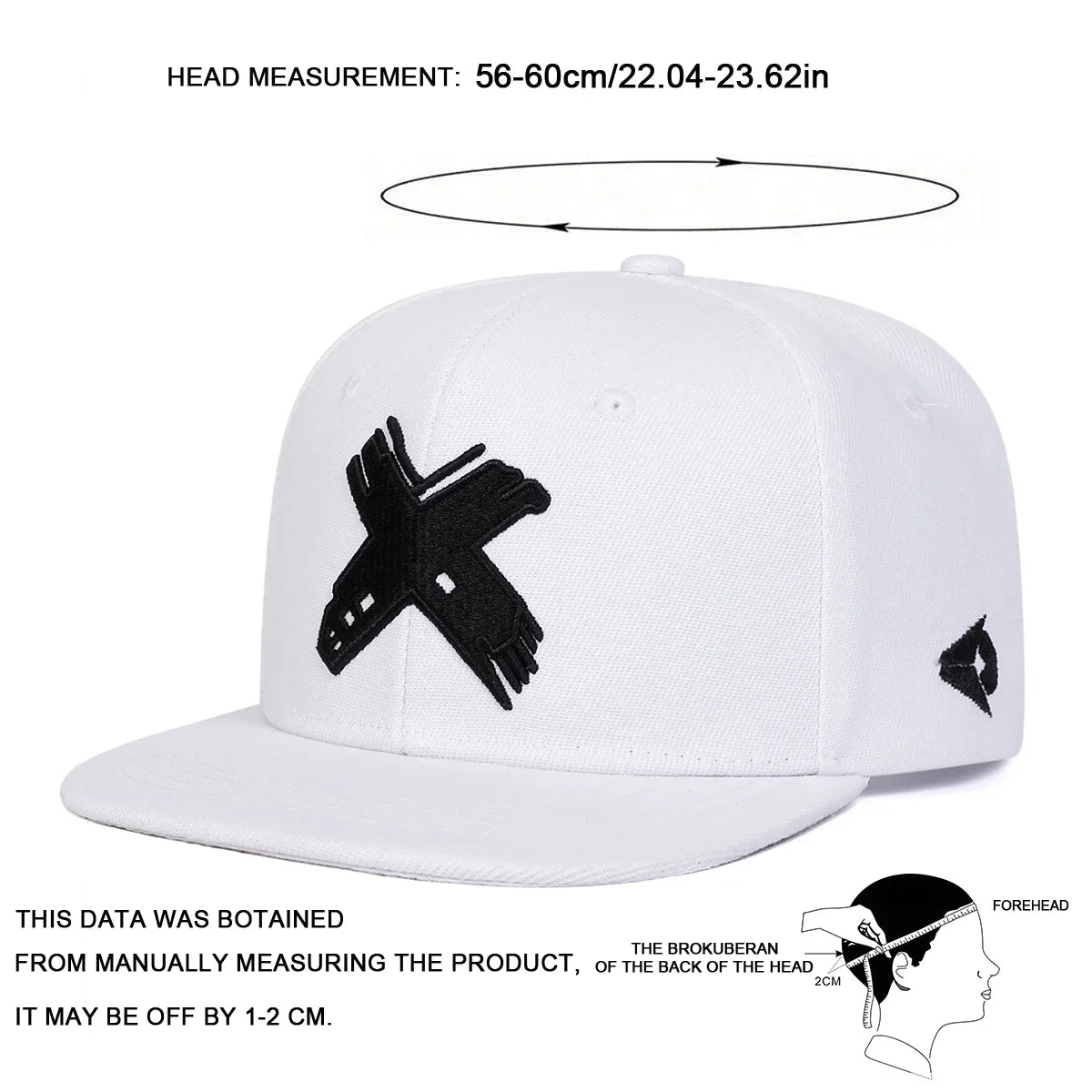 Unisex X Letter Embroidery Hip-Hop Hats Spring Autumn