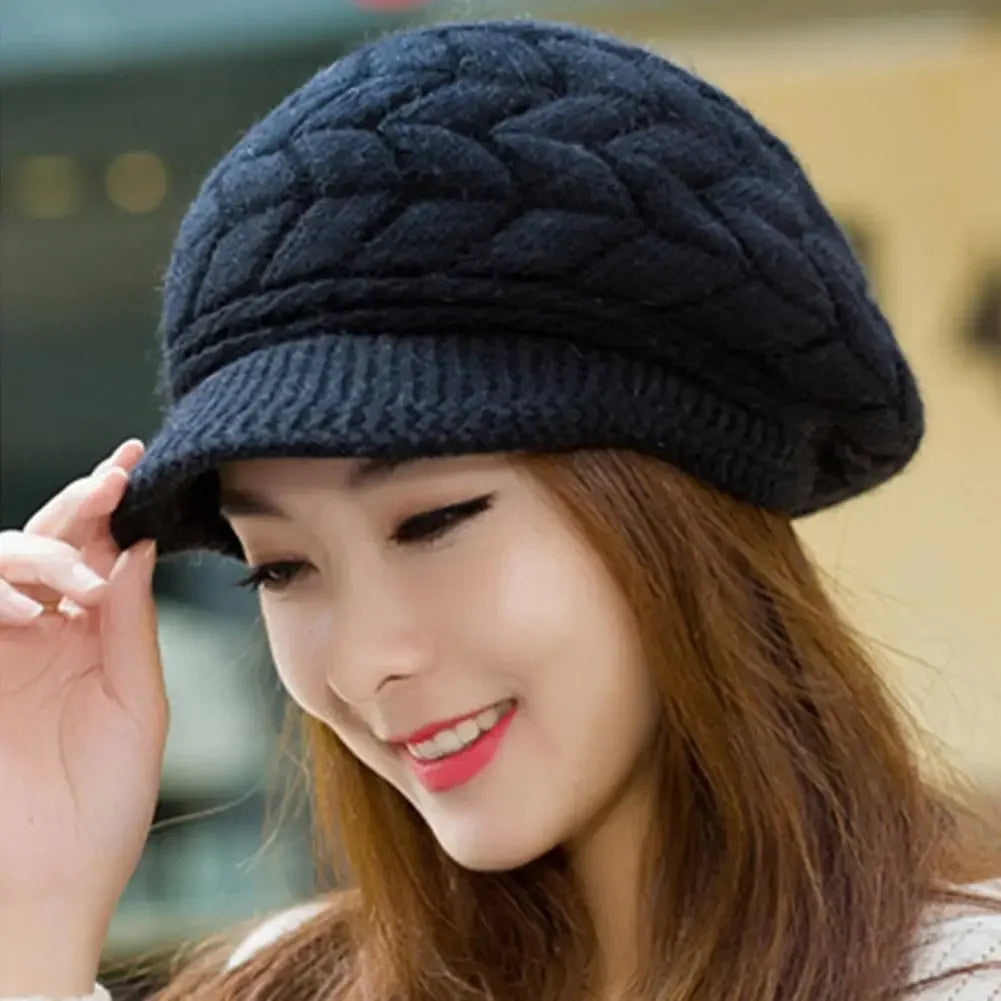 Women's Winter Solid Color Warm Knitting Loose Beret