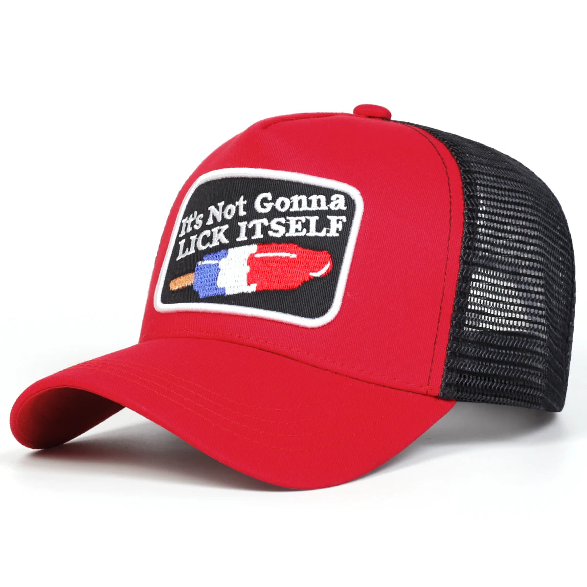Unisex Lick Itself Letter Embroidery Baseball Net Caps Spring and Summer
