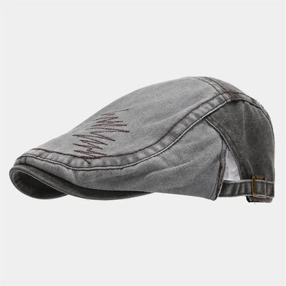 Spring Cotton Print Newsboy Caps Flat Peaked Cap
