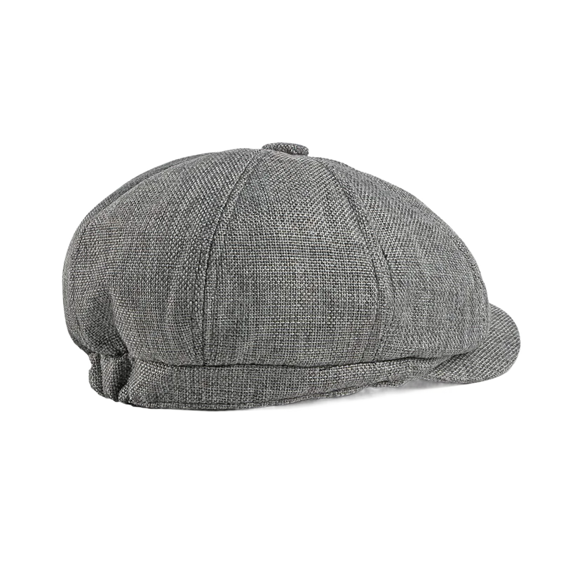 Adjustable Weave Linen-Like Cotton Newsboy Hat