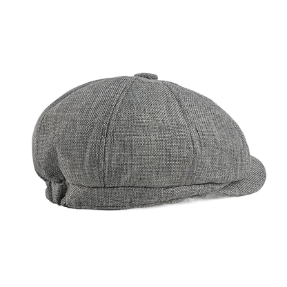Adjustable Weave Linen-Like Cotton Newsboy Hat