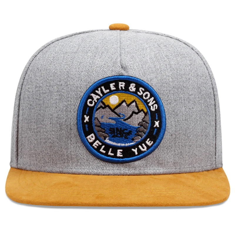 Personalized Creative Flat Edge Hat Belle YoeE Sunset Embroidery Fashion Hip Hop Hat