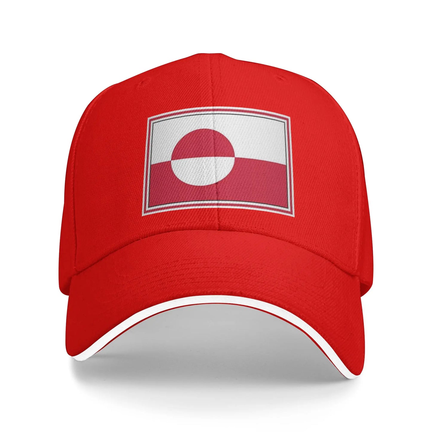 Greenland Coat Of Arms Kalaallit Nunaat Polar Bear Blue Sandwich Hats Baseball Caps
