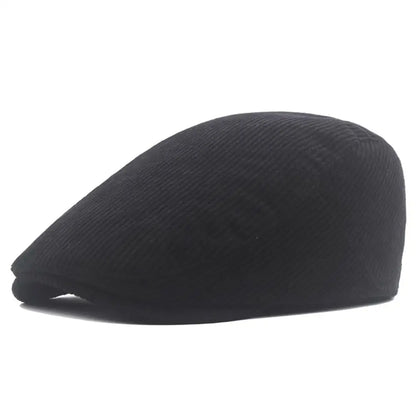 Drop Shipping Autumn And Winter Camel Corduroy Man Ivy Cap Dad Casual Newsboy Hat 56-60cm
