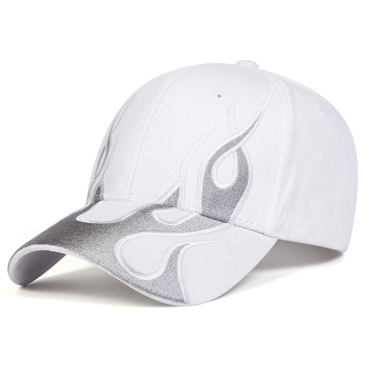 Unisex Flame Embroidery Baseball Caps Outdoor
