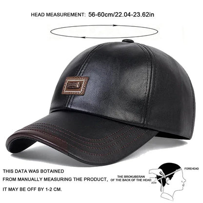 Unisex Jamont Label Leather Baseball Caps Outdoor Spring and Autumn