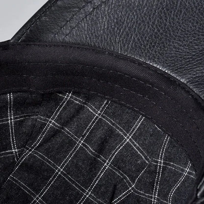 New 2023 Spring/Winter Man Genuine Leather Baseball Caps Male Warm