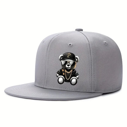 Cartoon Bear Printed Hip Hop Baseball Cap for Men and Women